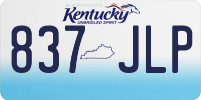 KY license plate 837JLP