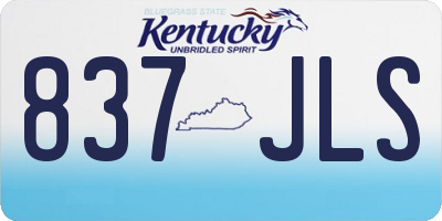 KY license plate 837JLS
