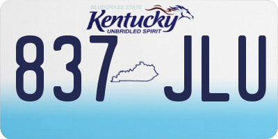 KY license plate 837JLU