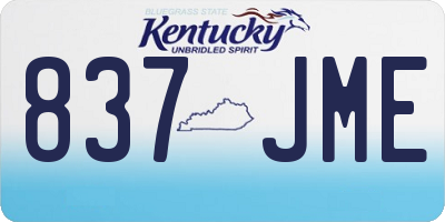KY license plate 837JME