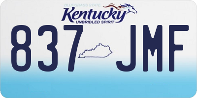 KY license plate 837JMF