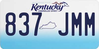 KY license plate 837JMM