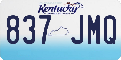 KY license plate 837JMQ