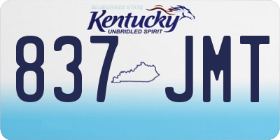 KY license plate 837JMT