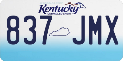 KY license plate 837JMX