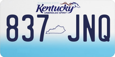 KY license plate 837JNQ