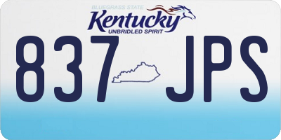 KY license plate 837JPS