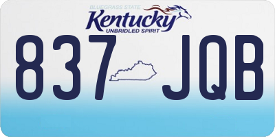 KY license plate 837JQB