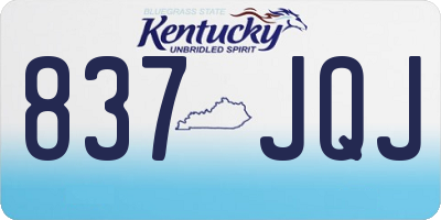 KY license plate 837JQJ