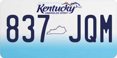 KY license plate 837JQM