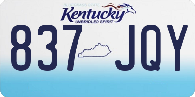 KY license plate 837JQY