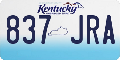 KY license plate 837JRA