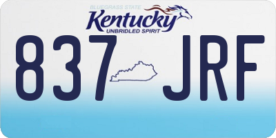 KY license plate 837JRF