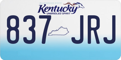 KY license plate 837JRJ