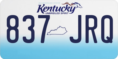 KY license plate 837JRQ