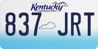 KY license plate 837JRT