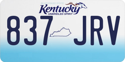 KY license plate 837JRV