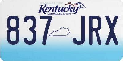 KY license plate 837JRX
