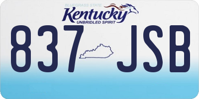 KY license plate 837JSB