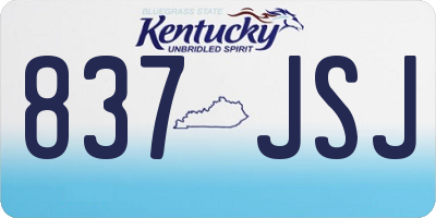 KY license plate 837JSJ
