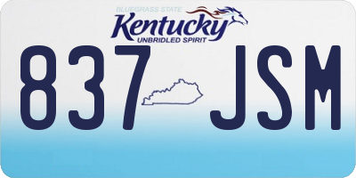 KY license plate 837JSM