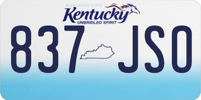 KY license plate 837JSO