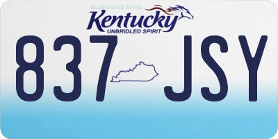 KY license plate 837JSY