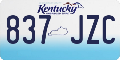 KY license plate 837JZC