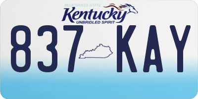 KY license plate 837KAY