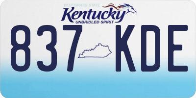 KY license plate 837KDE
