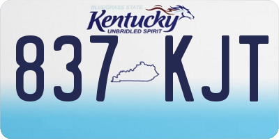 KY license plate 837KJT