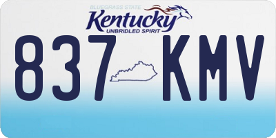 KY license plate 837KMV
