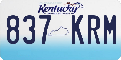 KY license plate 837KRM