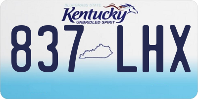 KY license plate 837LHX