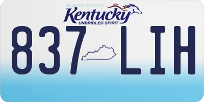 KY license plate 837LIH