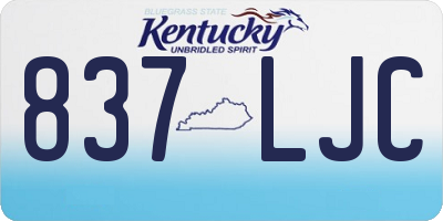 KY license plate 837LJC