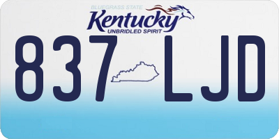 KY license plate 837LJD