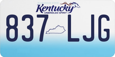 KY license plate 837LJG