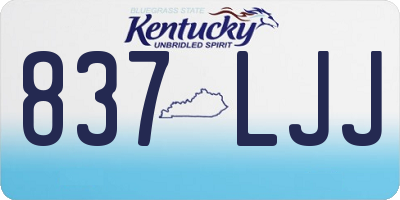 KY license plate 837LJJ