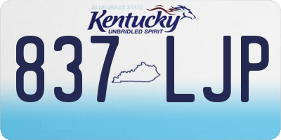 KY license plate 837LJP