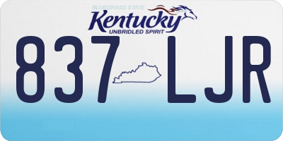 KY license plate 837LJR