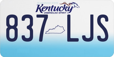 KY license plate 837LJS