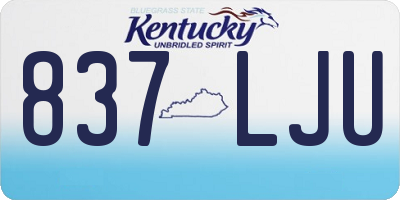 KY license plate 837LJU