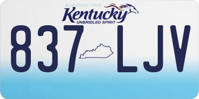 KY license plate 837LJV