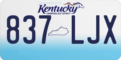 KY license plate 837LJX
