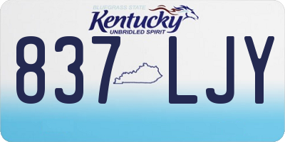 KY license plate 837LJY