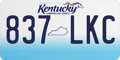 KY license plate 837LKC