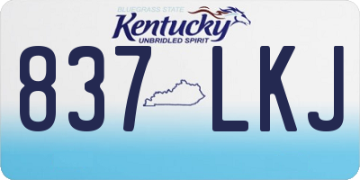 KY license plate 837LKJ