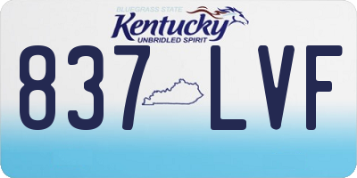 KY license plate 837LVF