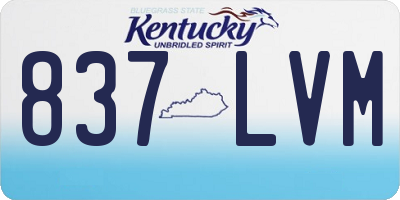KY license plate 837LVM